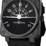 Bell & Ross Men’s BR01-92TURNCOOR Flight Instruments Analog Display Swiss Automatic Black Watch