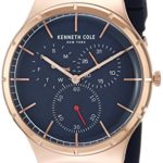 Kenneth Cole New York Men’s Quartz Stainless Steel and Silicone Casual Watch, Color:Blue (Model: KC50057001)