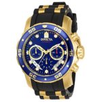 Invicta Men’s 6983 Pro Diver Collection Chronograph Blue Dial Black Polyurethane Watch
