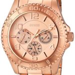 GUESS Women’s U0231L4 Multi-Function Sporty Rose Gold-Tone Watch