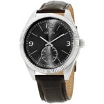 GUESS W0873G1,Men’s Dress Sport,Leather Strap,Stainless Steel Case,30m WR