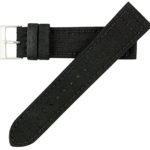 Hadley Roma MS850 22mm Black Genuine Cordura Fabric Stitched Watch Band
