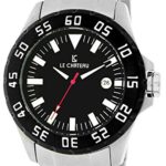 Le Chateau #7075M_BLK Men’s Dynamo Stainless Steel Black Dial Automatic Watch