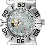 CROTON Men’s ‘Vortex’ Japanese Stainless Steel Automatic Watch, Color Silver-Toned (Model: CA301284SSGY)