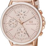 Tommy Hilfiger Women’s ‘Sport’ Quartz Gold and Leather Casual Watch, Color Pink (Model: 1781789)