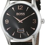 Hugo Boss Commander 1513425 Black / Black Leather Analog Quartz Men’s Watch