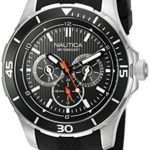Nautica Men’s NAD13523G NST 10 Analog Display Quartz Black Watch