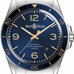 Bell & Ross Vintage BR V2-92 AERONAVALE Blue Dial Automatic Mens Watch
