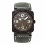Bell & Ross BR03-92 Military Black Ceramic Auto 42mm Mens Watch Strap bBR03-92-CER-GRN (Certified Pre-Owned)