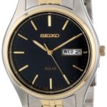 Seiko Men’s SNE034 Two-Tone Solar Bluish black Dial Watch