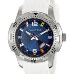 Nautica Men’s NAD13514G NCS 16 Flag Analog Display Japanese Quartz White Watch