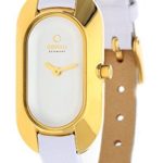 Obaku Women’s V136LGIRW Gold Titanium Coated White Leather Watch