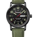Wenger Men’s ‘Sport’ Swiss Quartz Stainless Steel and Nylon Casual Watch, Color:Green (Model: 01.1541.104)