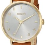 Nixon Women’s ‘Arrow Leather’ Quartz Stainless Steel Casual Watch, Color:Brown (Model: A10912621-00)