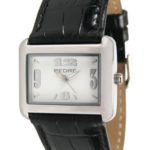 Pedre Women’s Silver-Tone Watch with Black Croc-Embossed Leather Strap # 6315SX-Black Croc