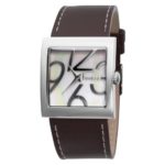 Freelook Women’s HA1471-9B Square Case Leather Band Watch