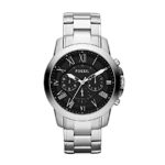 Fossil Men’s 44mm Grant Roman Stainless Steel Watch