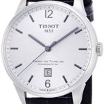 Tissot Men’s ‘Chemin Des Tourelles’ Swiss Automatic Stainless Steel and Leather Casual Watch, Color:Black (Model: T0994071603700)