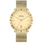 Bulova 97B129 Men’s Watchs BA11 Gold Steel Bracelet Watch