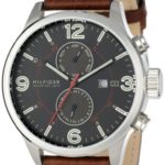 Tommy Hilfiger Men’s 1790892 Casual Sport Brown Leather Multi-Eye Watch