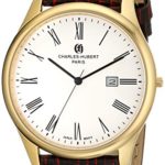 Charles-Hubert, Paris Men’s 3960-G Premium Collection Analog Display Japanese Quartz Brown Watch