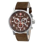 Wenger Men’s 01.1243.102 Commando Chrono Analog Display Swiss Quartz Brown Watch