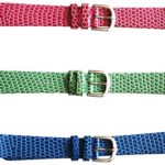 Croton J139029 Set of 3 Women’s Watch Leather Bands Snake Pattern Strap 14mm