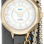 La Mer Collections Women’s LMDELCRY1501 Slate Berlin Crystal Analog Display Quartz Gray Watch