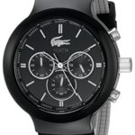 Lacoste Men’s 2010651 Borneo Black Watch with Silicone Strap