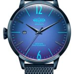 Welder Moody Stainless Steel Blue Mesh 3 Hand Watch with Date 42mm