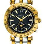 Versace Men’s ‘V-Race’ Swiss Quartz Stainless Steel Casual Watch, Color:Two Tone (Model: VAH020016)
