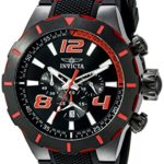 Invicta Men’s 20109 S1 Rally Stainless Steel Black and Red Watch