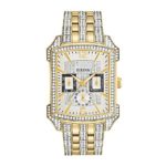 Bulova Men’s Crystal Collection Two-Tone Stainless Steel Bracelet Watch