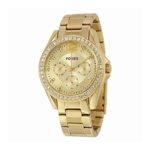 Fossil Women’s ES3203 Riley Multifunction Gold-Tone Stainless Steel Watch
