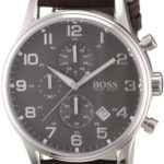 Hugo Boss 1512570 Leather Mens Watch – Black Dial