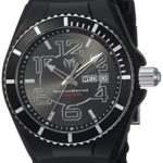 Technomarine Men’s ‘Cruise’ Quartz Stainless Steel and Silicone Casual Watch, Color:Black (Model: TM-115141)
