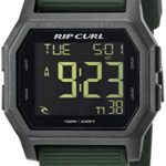 Rip Curl Men’s ‘Atom’ Quartz Plastic and Silicone Sport Watch, Color:Green (Model: A2701-MIL)