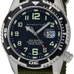 Men’s Sports Watch | M50 Nylon Dive Watch by Momentum | Stainless Steel Watches for Men | Sapphire Crystal Analog Watch with Japanese Movement | Water Resistant (500M/1650FT) Classic Watch – Black / 1M-DV52B7G