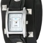 La Mer Collections Women’s LMLW1010B Stainless Steel Watch with Leather Wrap-Around Bands
