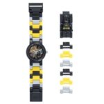 LEGO DC Comics 8020264 Super Heroes Batman Kids Minifigure Link Buildable Watch | black/yellow | plastic | 25mm case diameter| analog quartz | boy girl | official