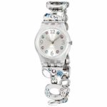 Swatch Women’s Menthol Tone LK292G Silver Stainless Steel Swiss Quartz with Silver Dial
