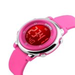 Kids Digital Watch Children Sports Outdoor Dress Watch Boy Girls Waterproof LED Alarm Wrist Watch – Pink