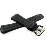 Swiss Legend 26MM Black Silicone Watch Strap Stainless Black Buckle fits 44mm Trimix Diver Watch
