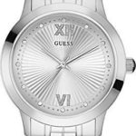 GUESS Women’s U0634L1 Vintage Inspired Dressy Silver-Tone Watch