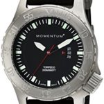 Momentum Men’s ‘Torpedo’ Quartz Stainless Steel and Rubber Diving Watch, Color:Black (Model: 1M-DV74B1B)
