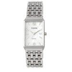 Pedre Women’s 6004SB Antique Silver-tone Link Bracelet Watch with Mother-of-Pearl Dial