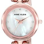 Anne Klein Women’s  Swarovski Crystal Accented Rose Gold-Tone Open Bracelet Watch