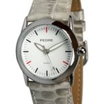 Pedre Women’s Silver-Tone Watch with Grey Leather Strap # 7915SX-Iceberg Grey