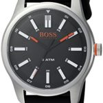 HUGO BOSS Men’s ‘Dublin’ Quartz Stainless Steel and Rubber Casual Watch, Color:Black (Model: 1550042)