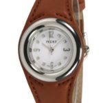 Pedre Women’s Silver-Tone Fashion Watch with Brown Integrated Strap # 6672SX